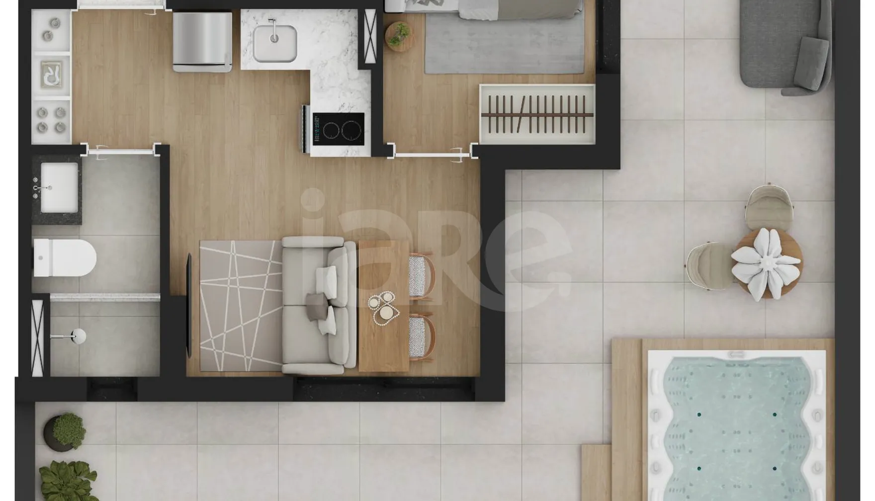Planta — Garden 55,49 m²