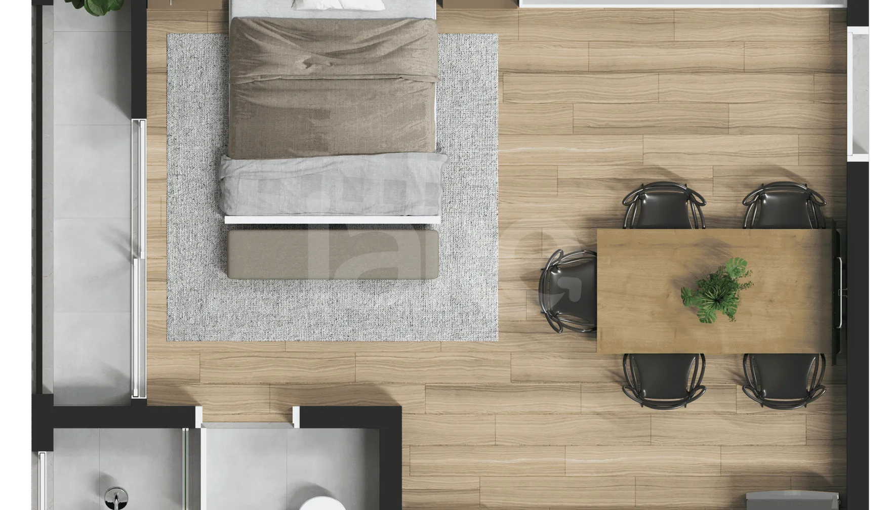 Planta — Studio 24,05 m²