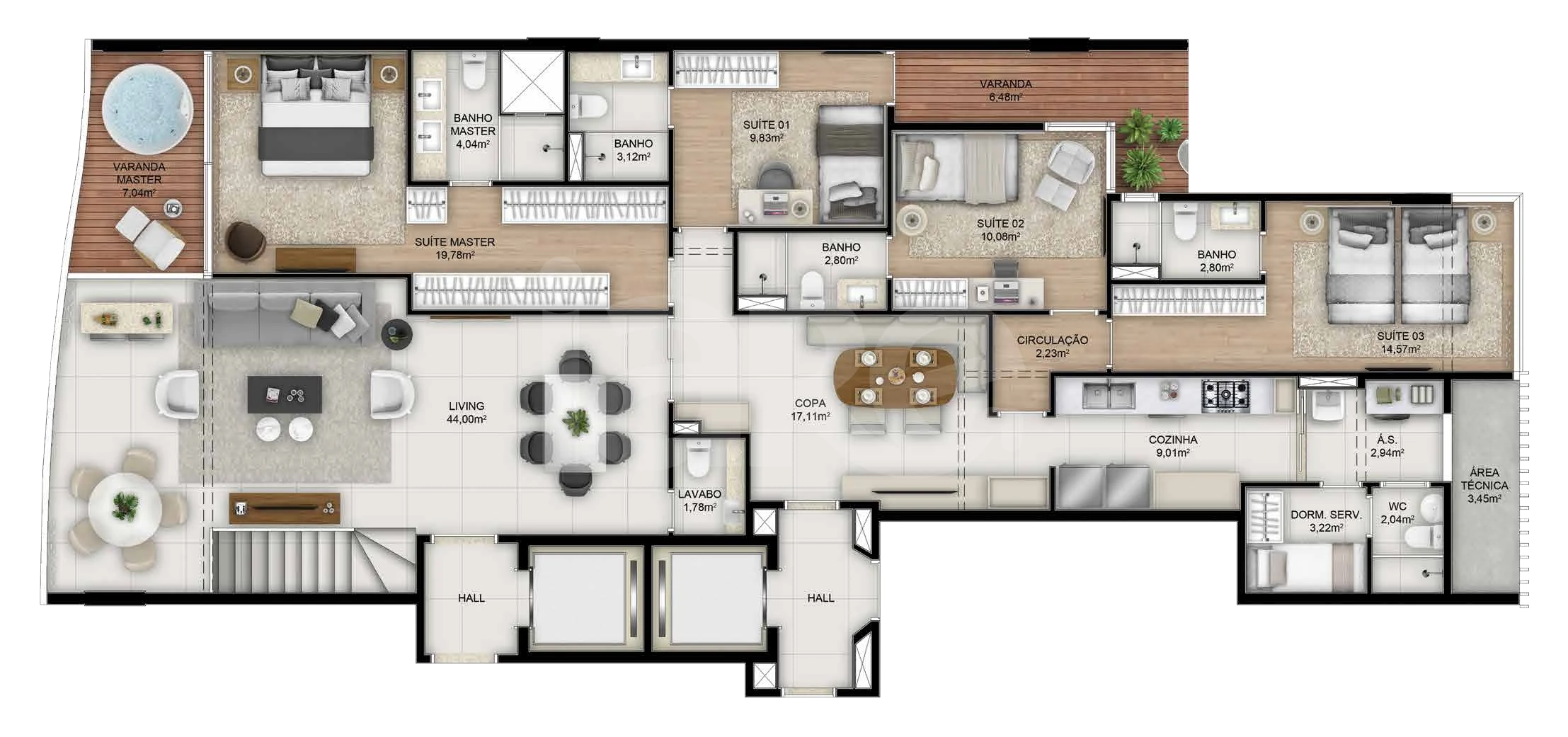 Planta — Garden 398,71 m²