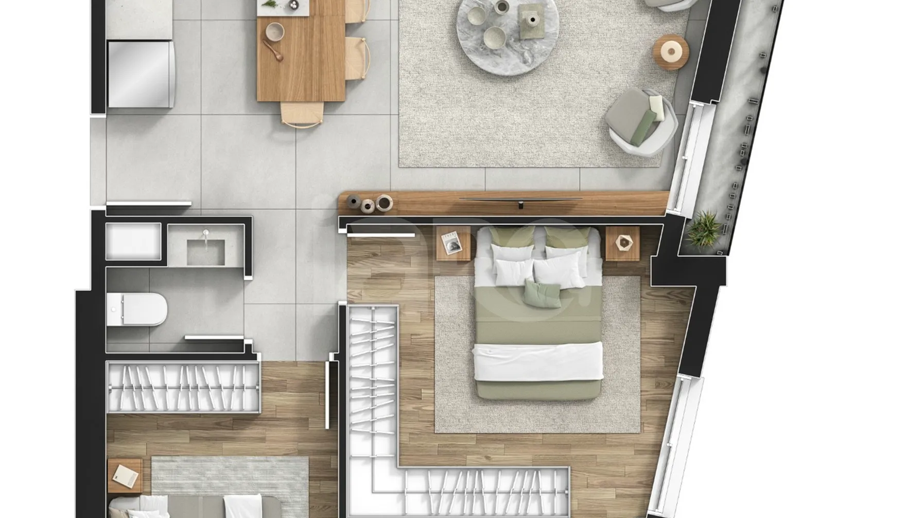 Planta — Apartamento 68,11 m²