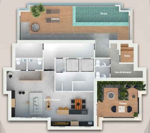 Planta — Pavimento rooftop