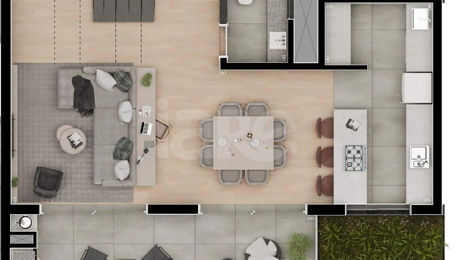 Planta — Cobertura Duplex 134,97 m²