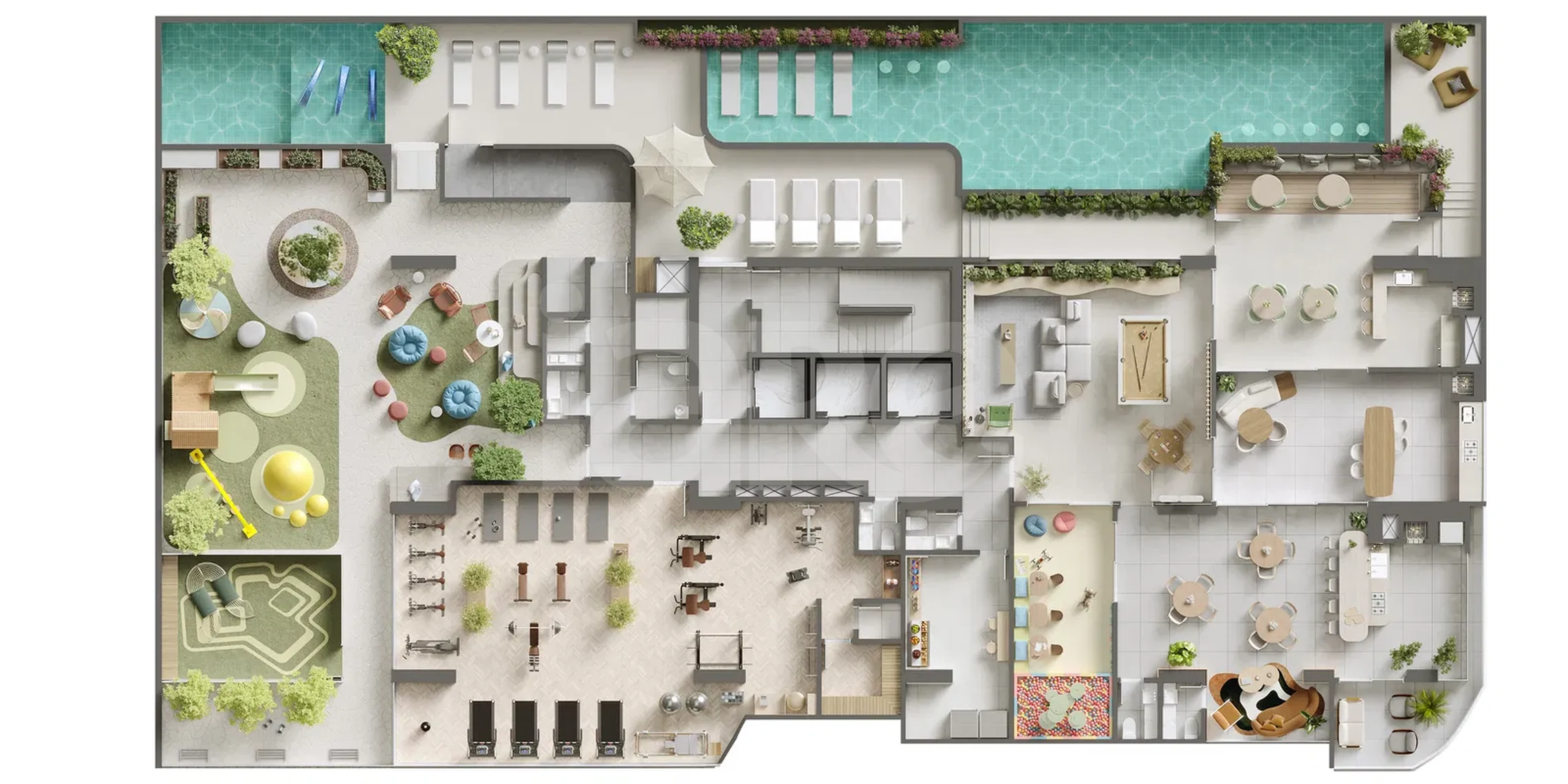 Planta — Pavimento lazer