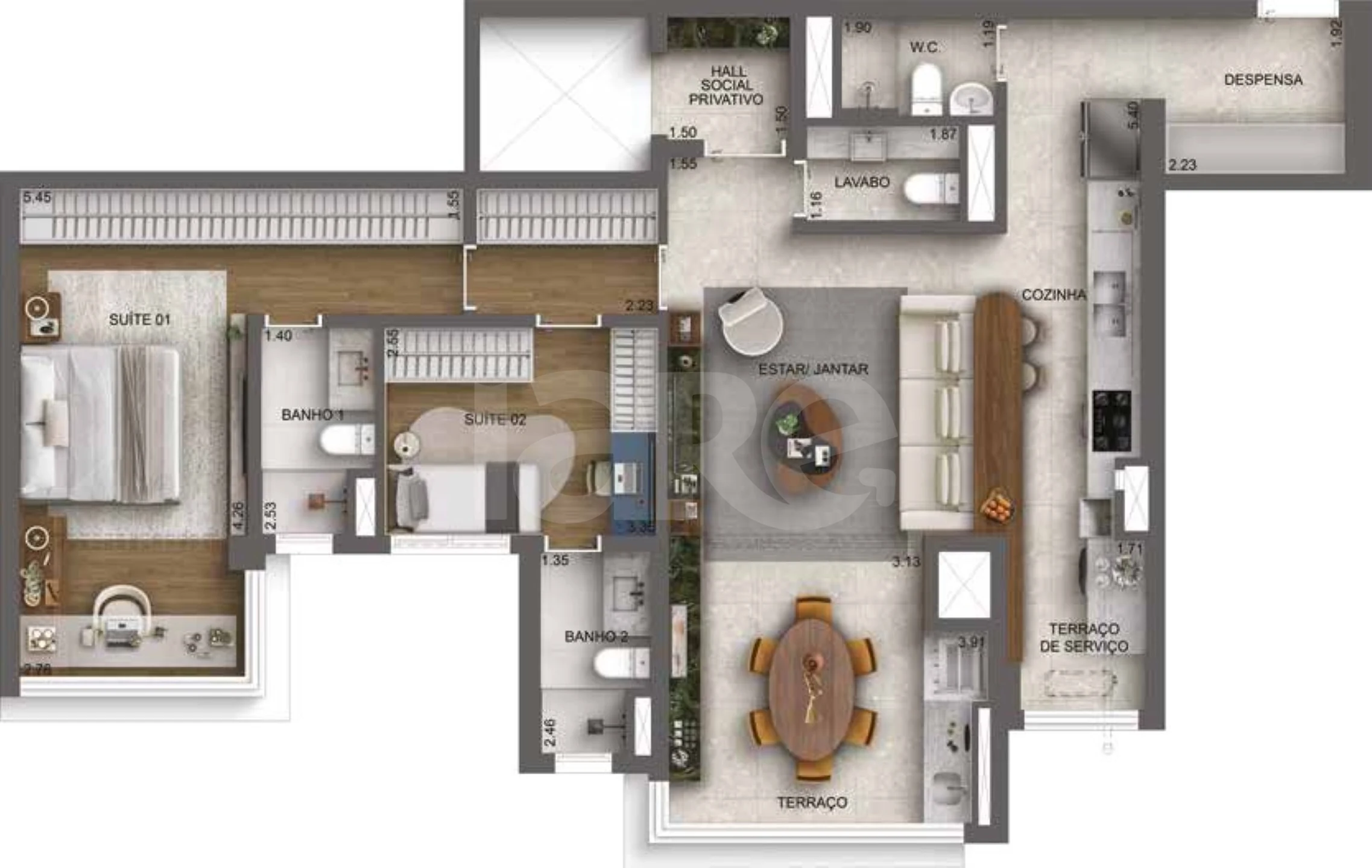 Planta — Garden 150,42 m²