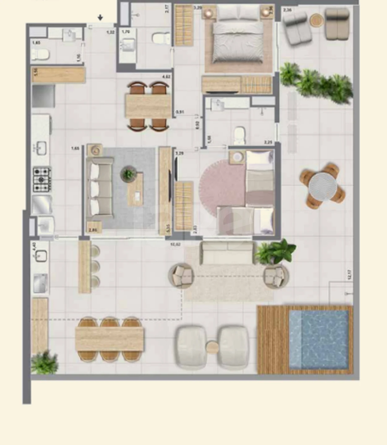 Planta — Garden 134,83 m²