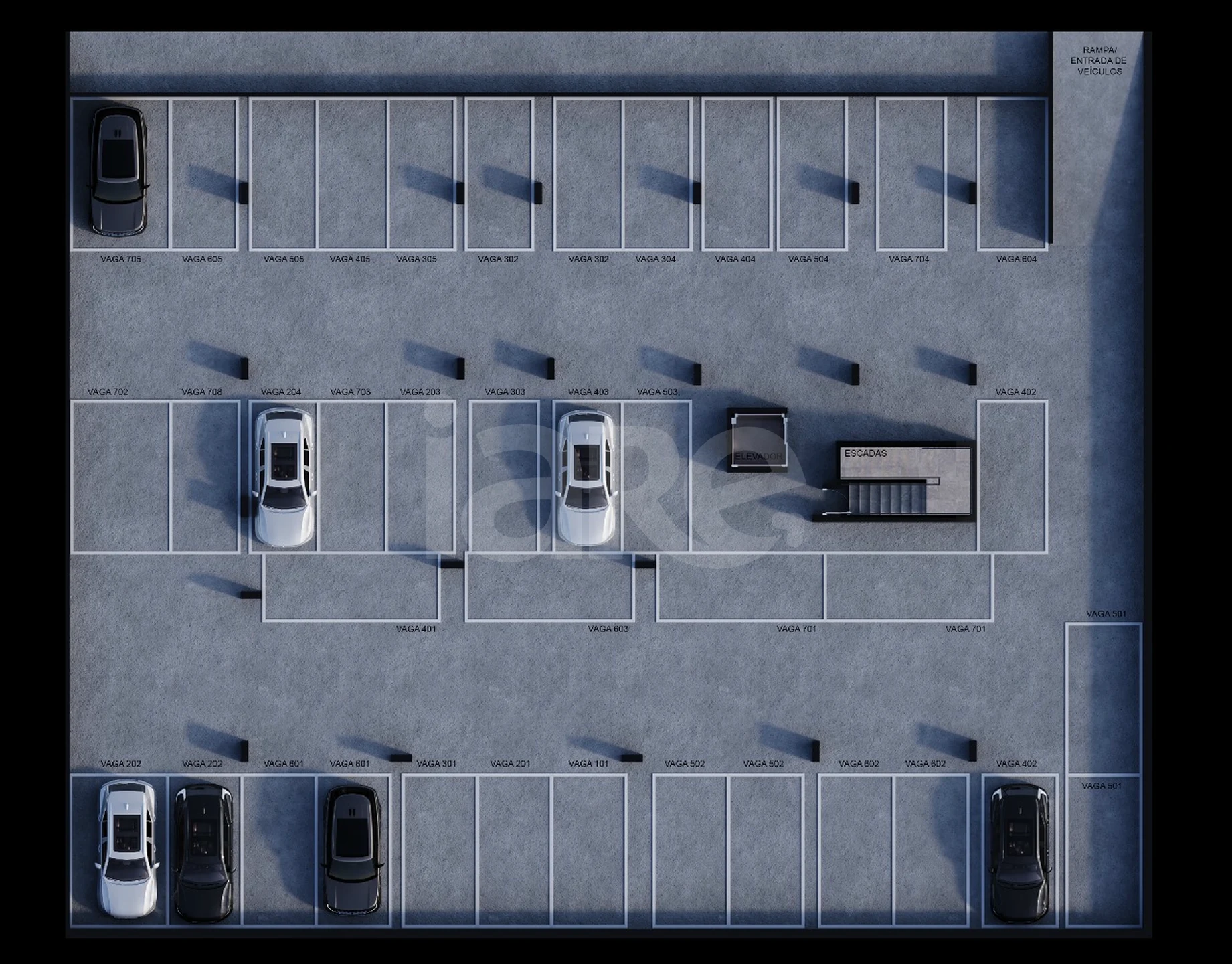 Planta — Pavimento garagem