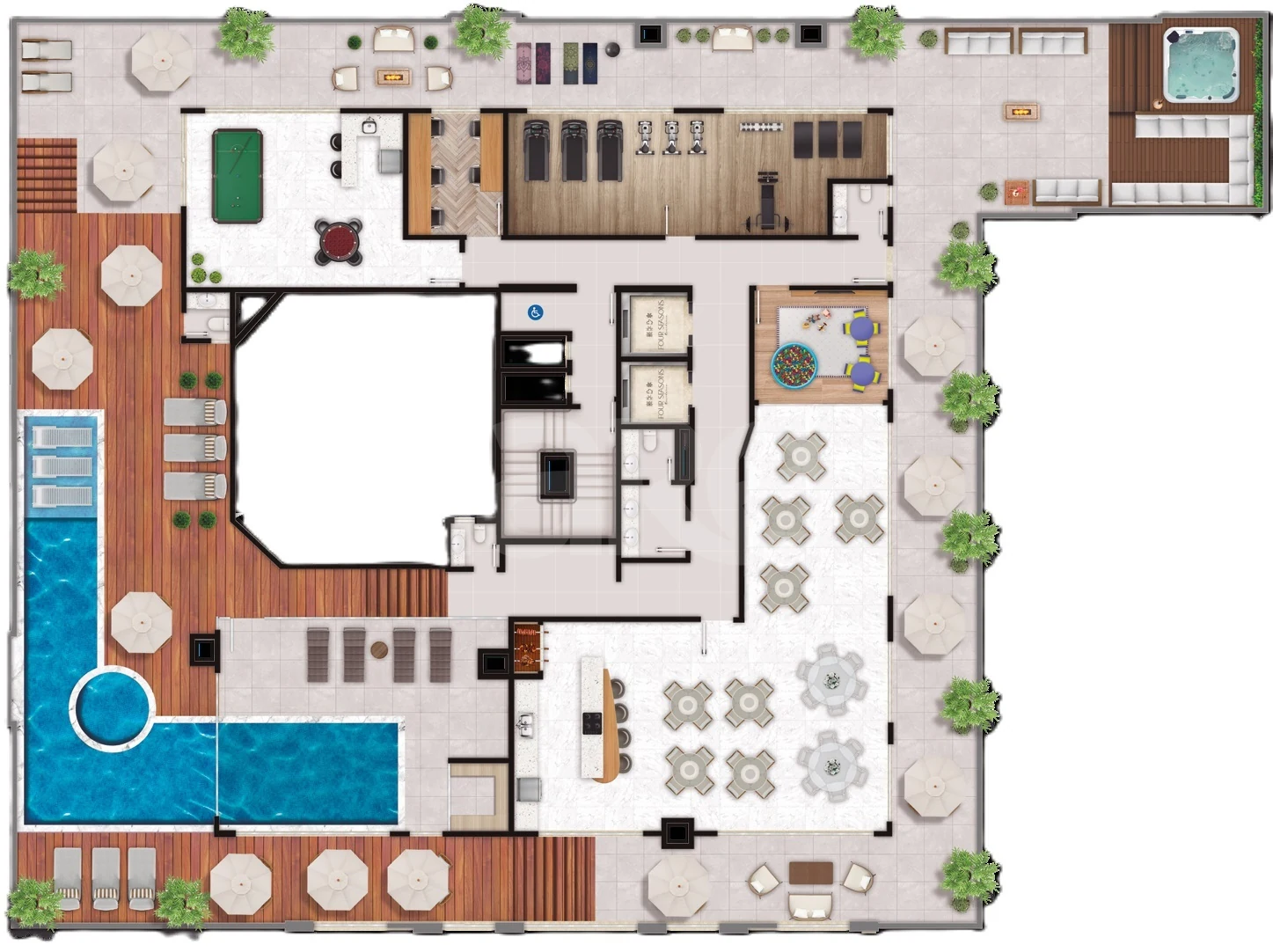 Planta — Pavimento lazer