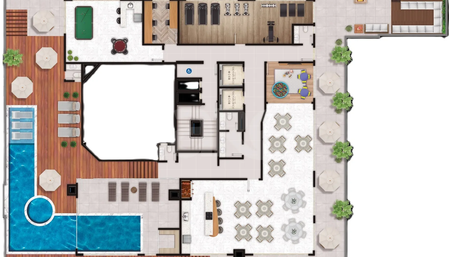 Planta — Pavimento lazer