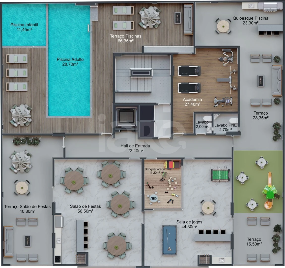 Planta — Pavimento lazer