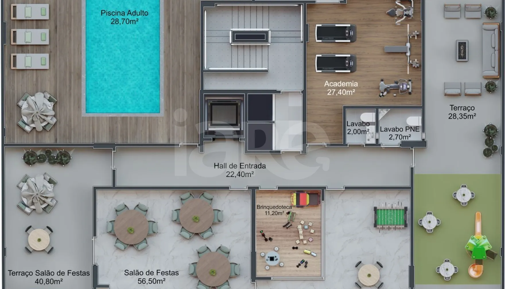Planta — Pavimento lazer