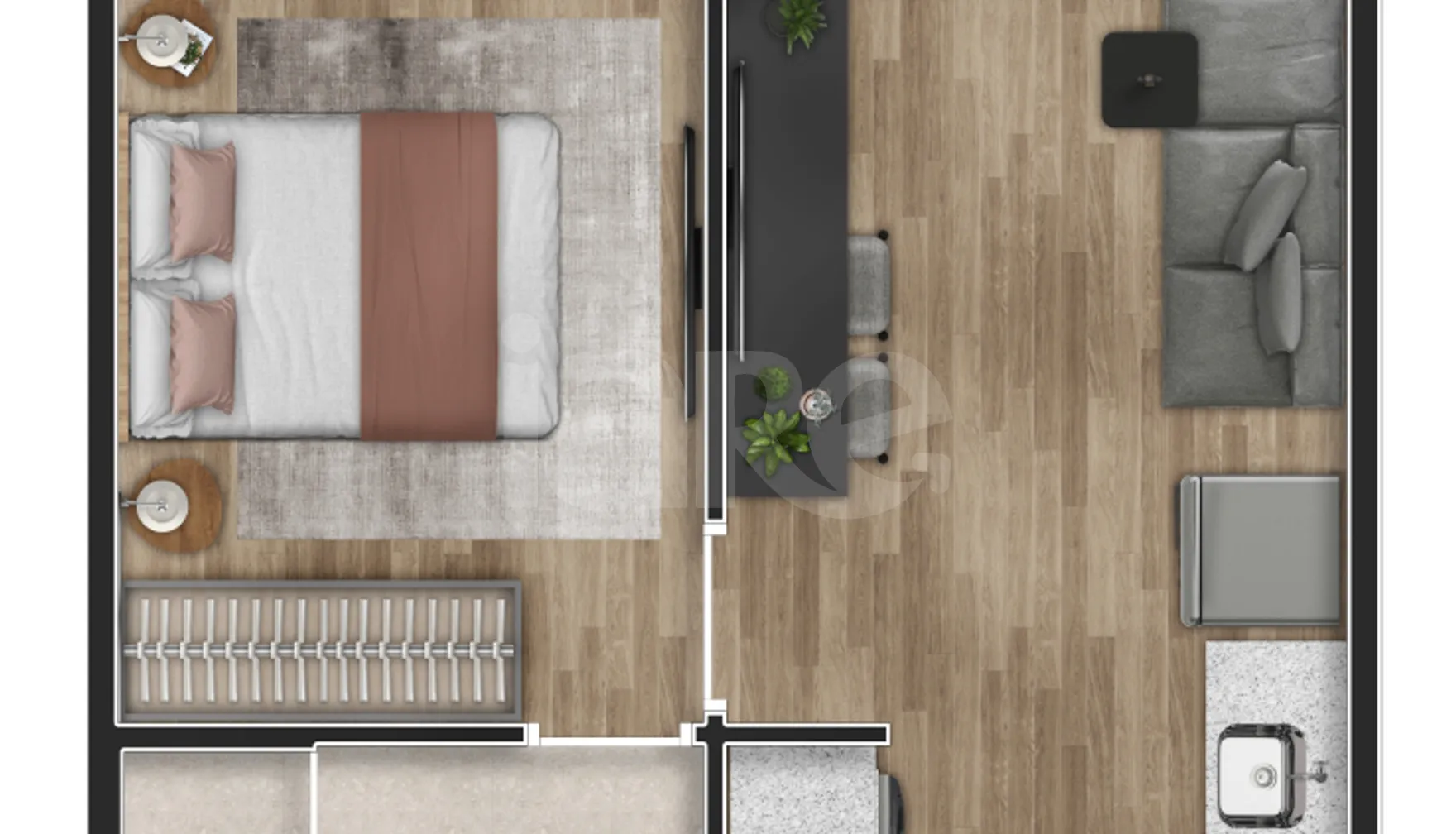 Planta — Apartamento 29 m²