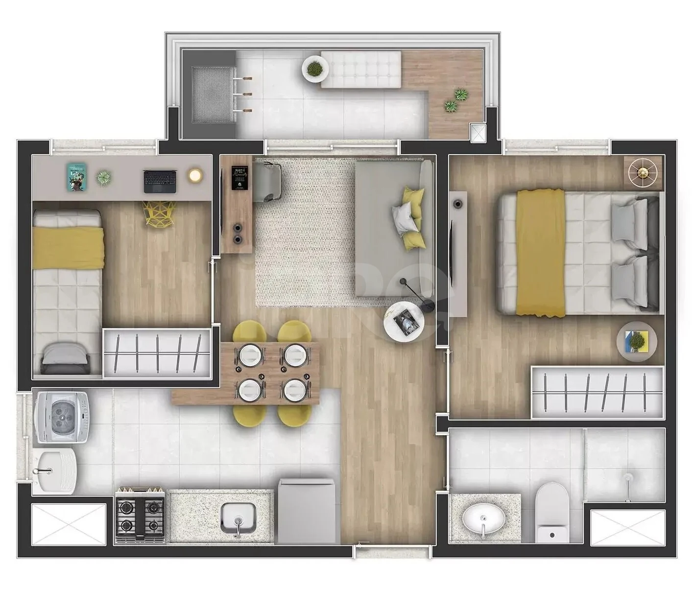 Planta — Apartamento 38 m²