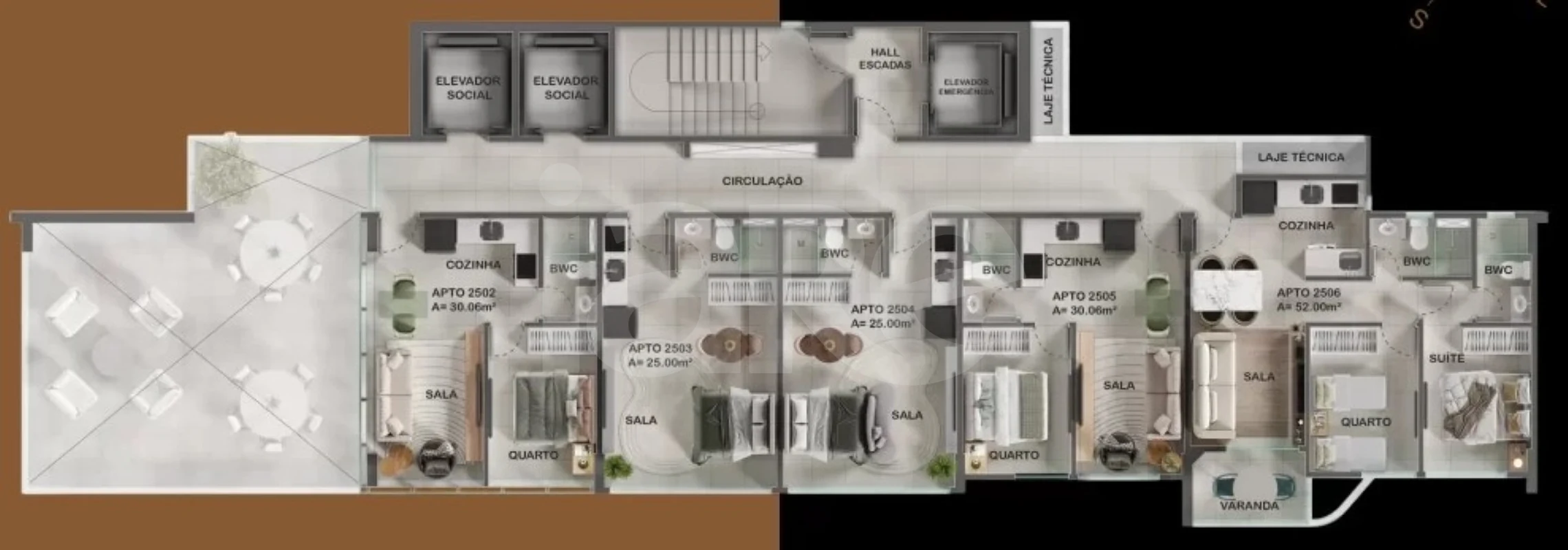 Planta — Pavimento 25