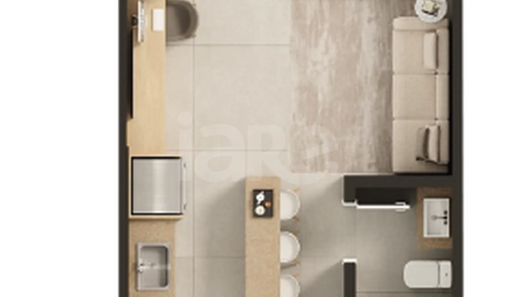 Planta — Studio 31,9 m²