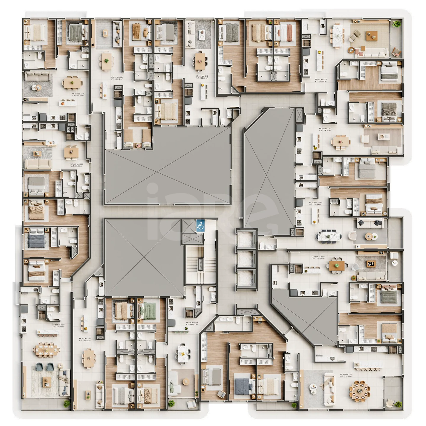 Planta — Pavimento 06 ao 12