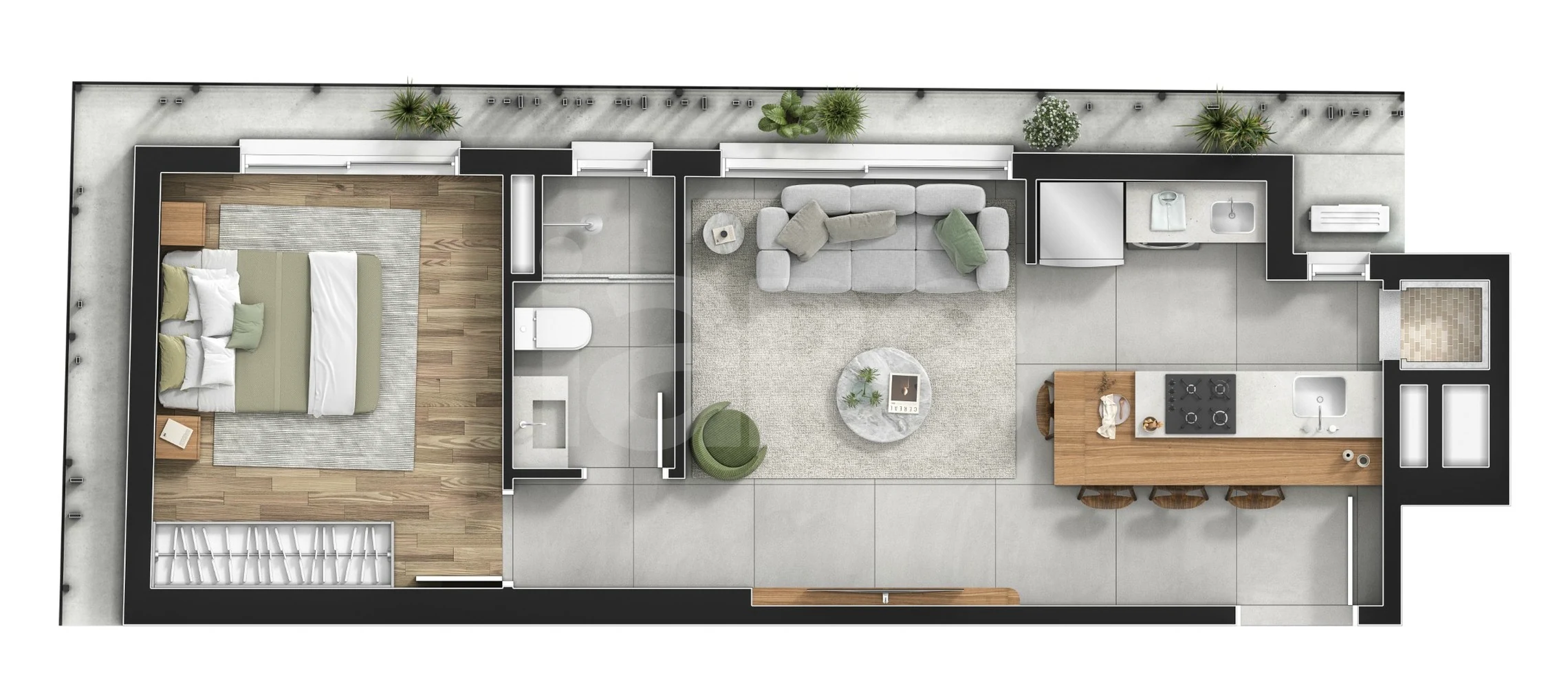 Planta — Apartamento 42,03 m²
