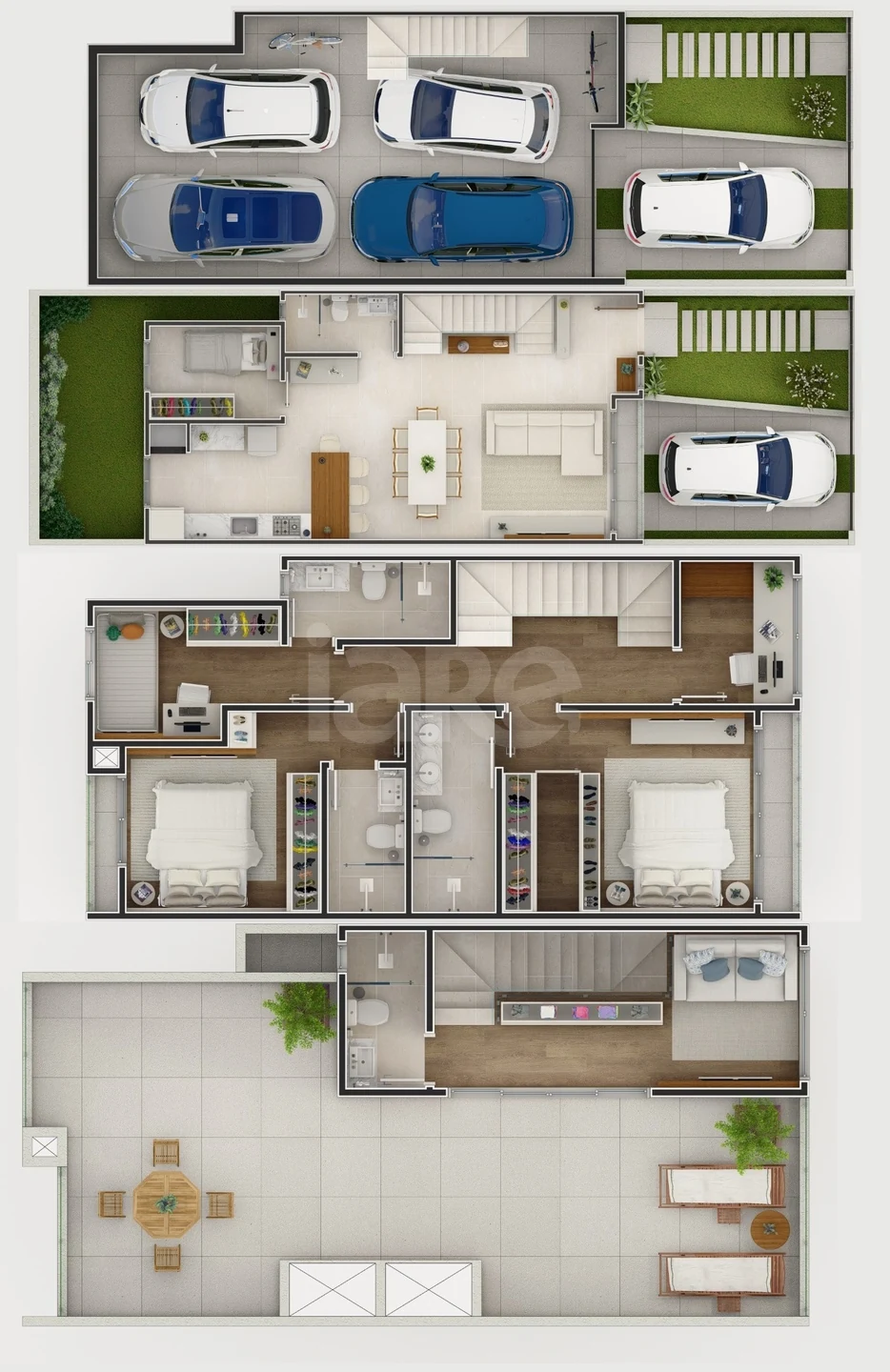 Planta — Tipo 1 - 4 dorm 290 22m²