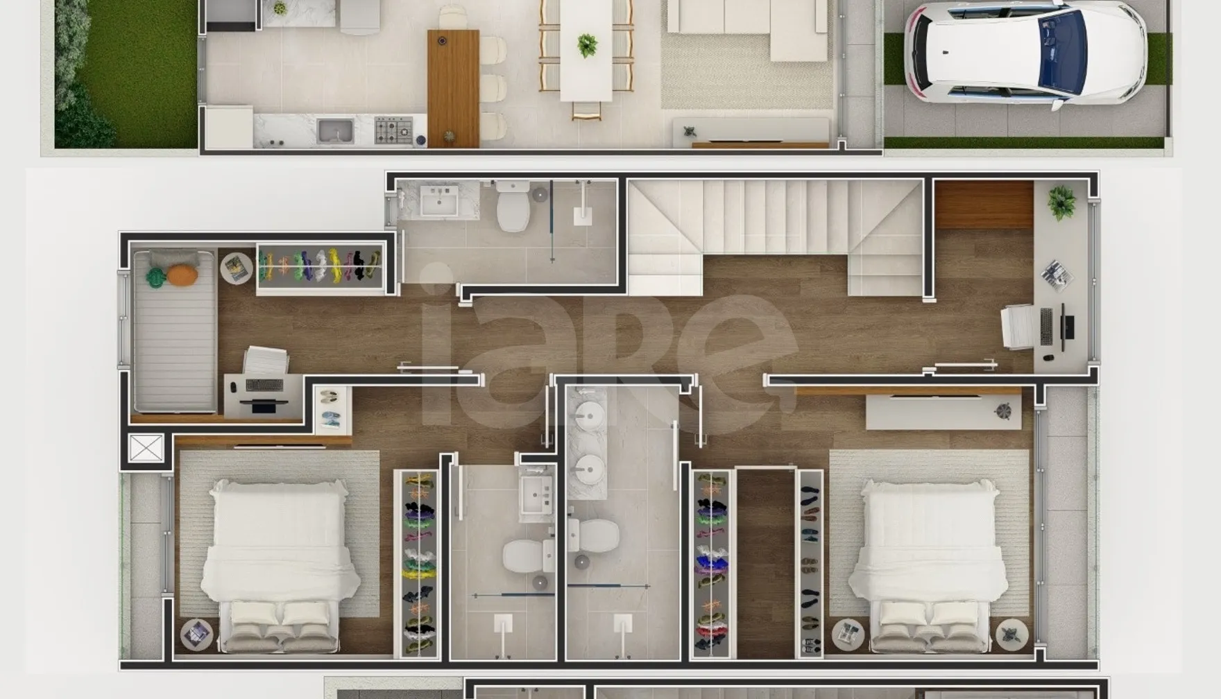 Planta — Tipo 1 - 4 dorm 290 22m²