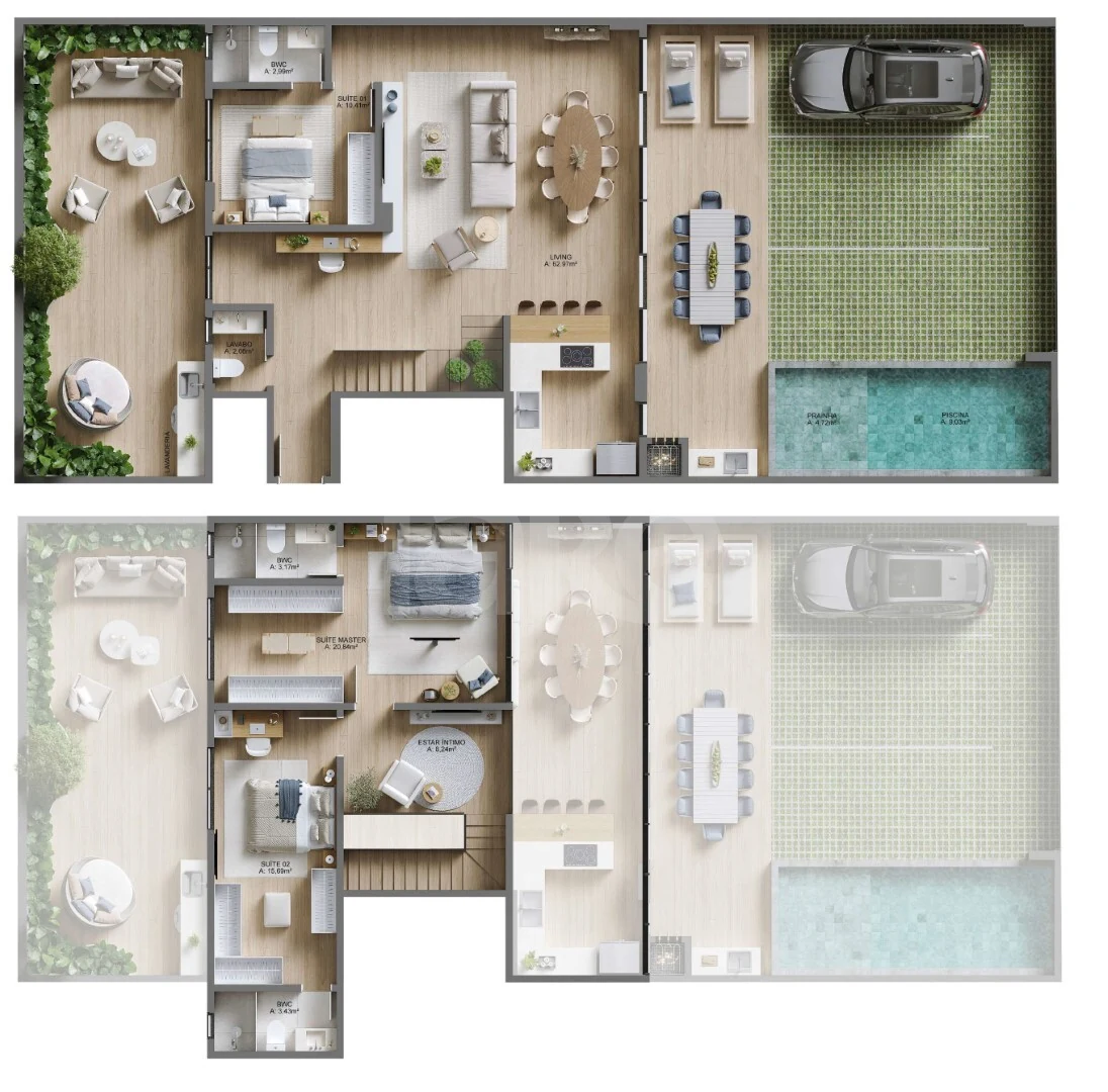 Planta — Garden 284,79 m² · 1º pavimento