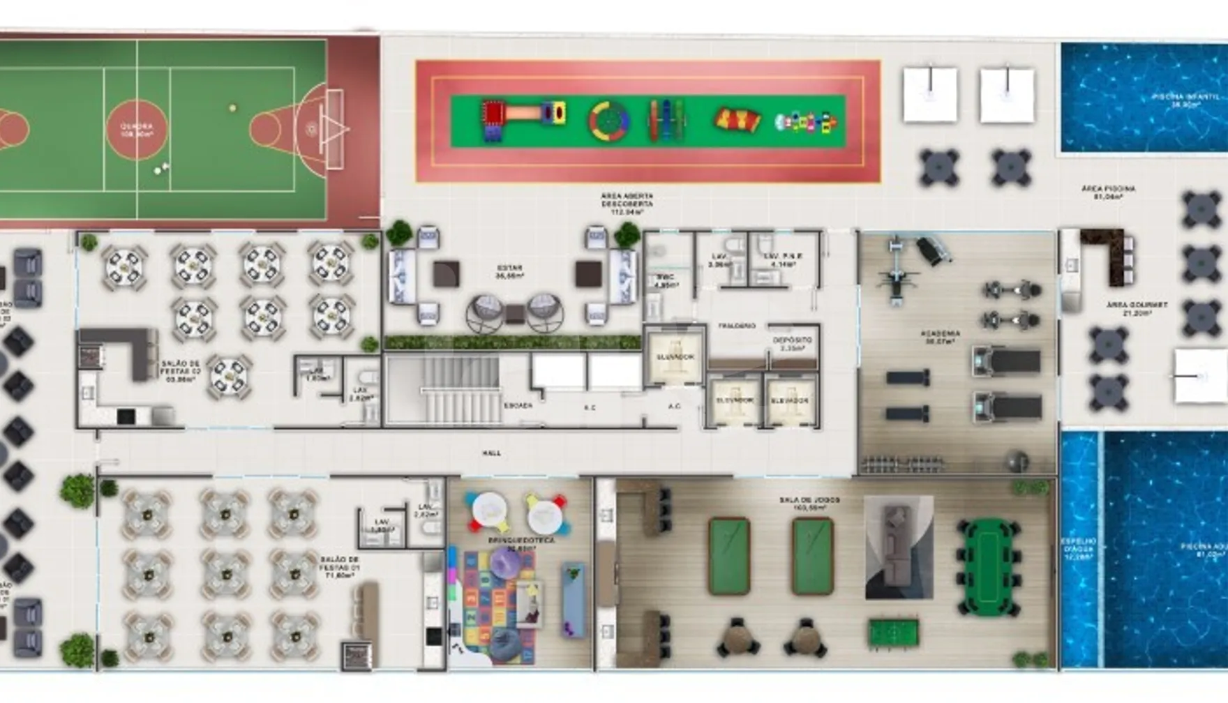 Planta — Pavimento lazer