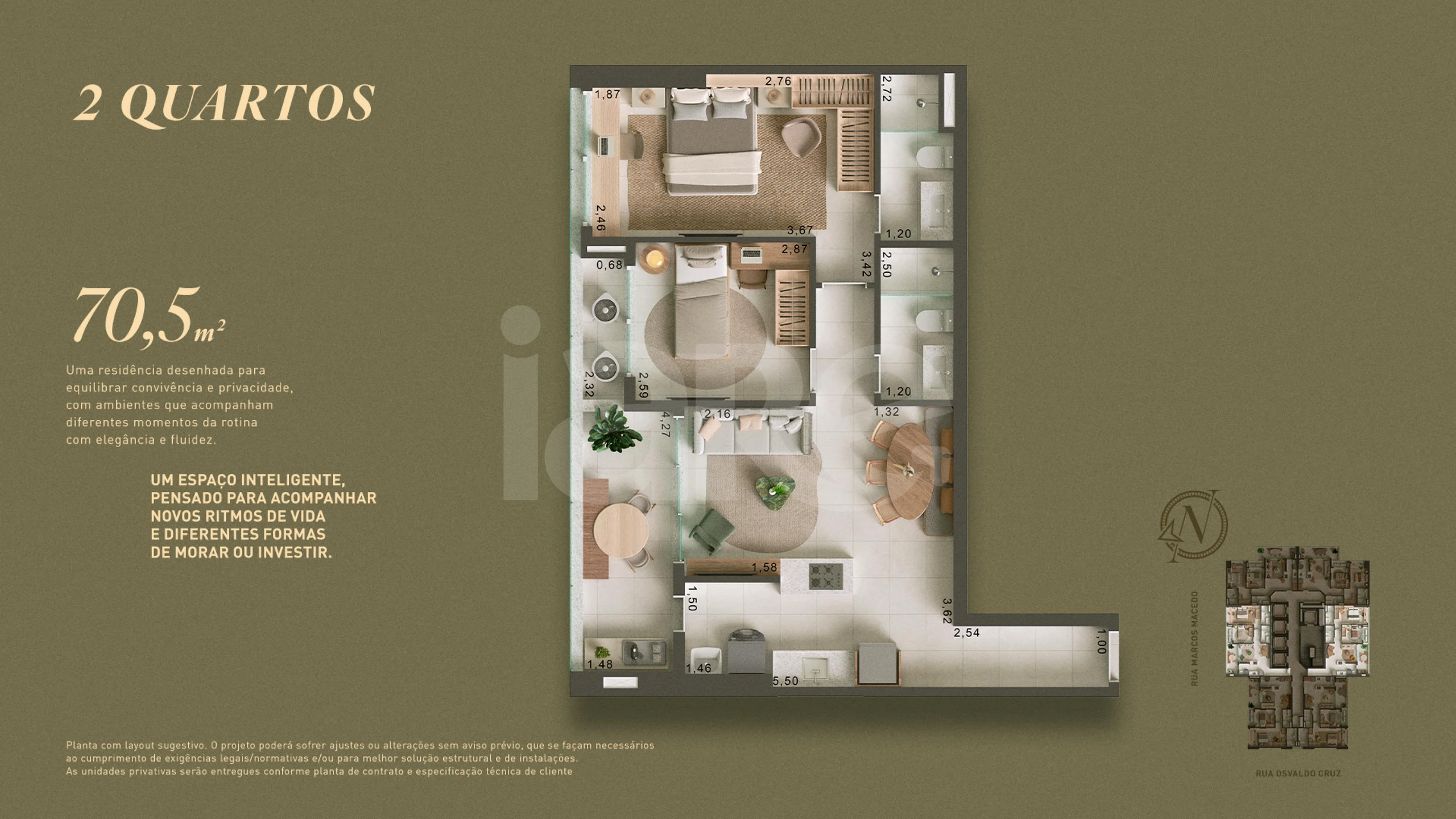 Planta — 2 Quartos