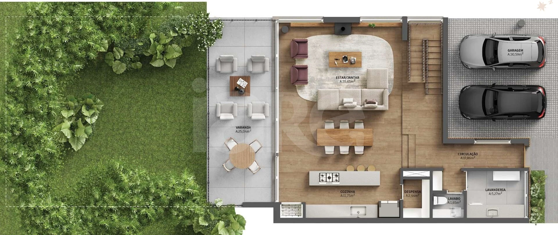Planta — Planta 03 - 4 dormitórios 261m² - térreo
