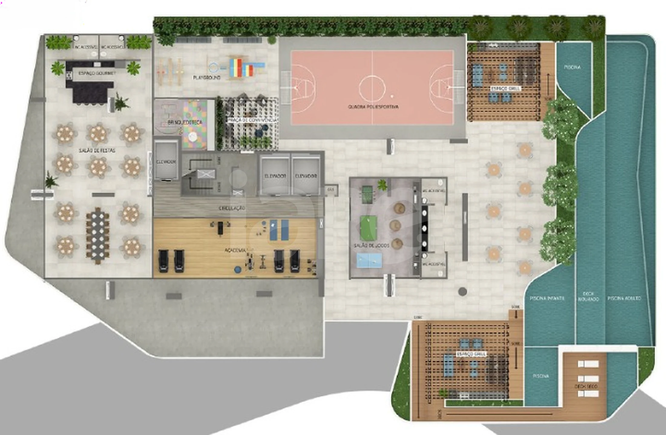 Planta — Pavimento lazer