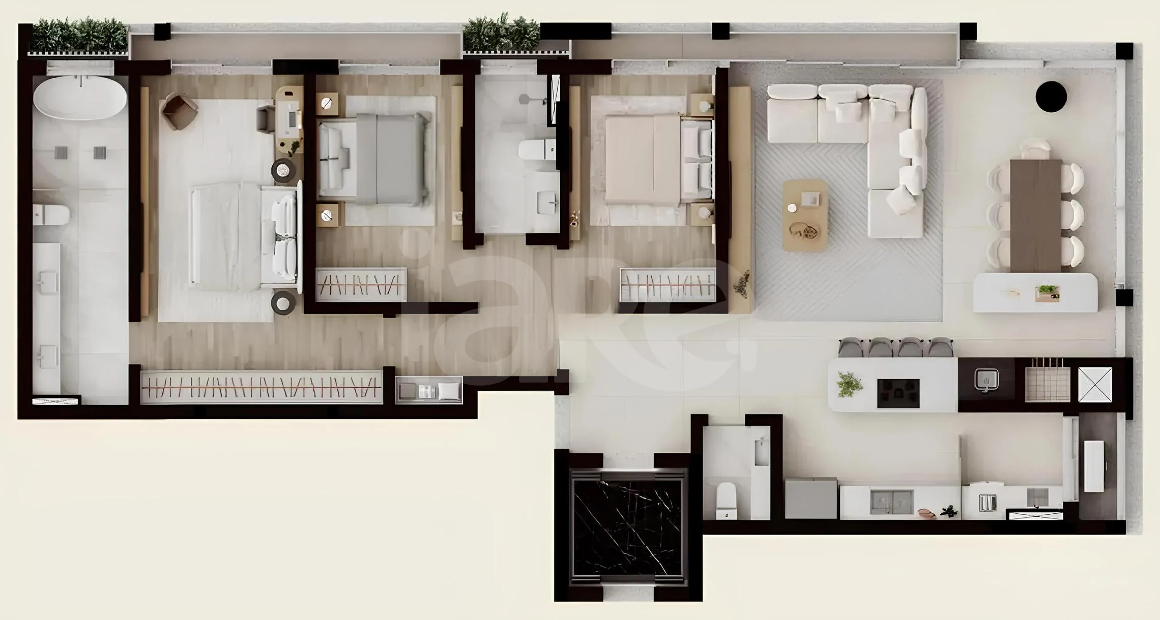 Planta — Apartamento 148,54 m²