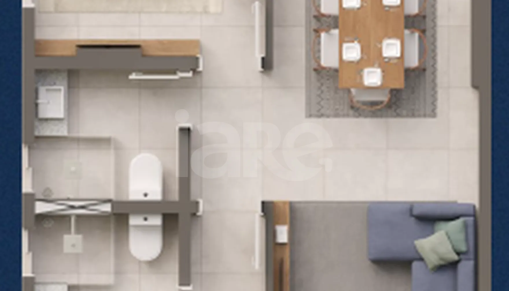 Planta — Apartamento 64,68 m²