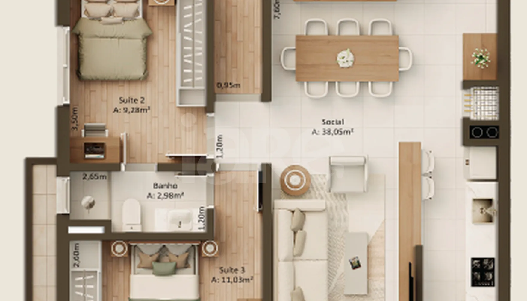 Planta — Garden 112,84 m²