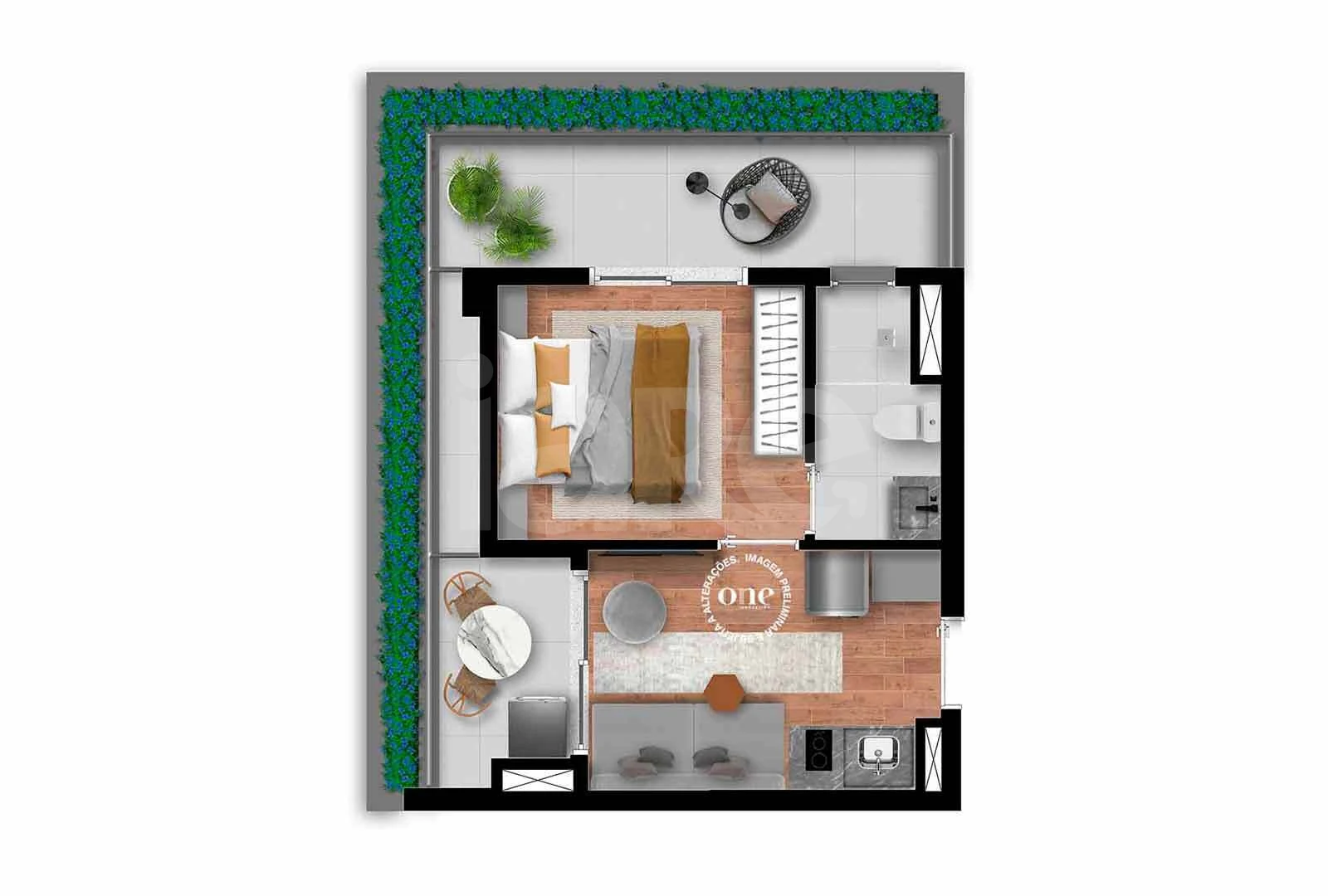 Planta — Garden 37,18 m²