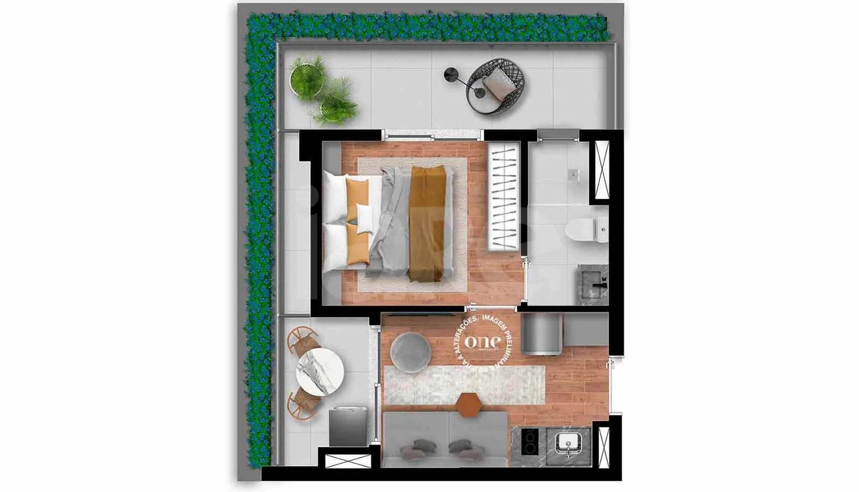 Planta — Garden 37,18 m²