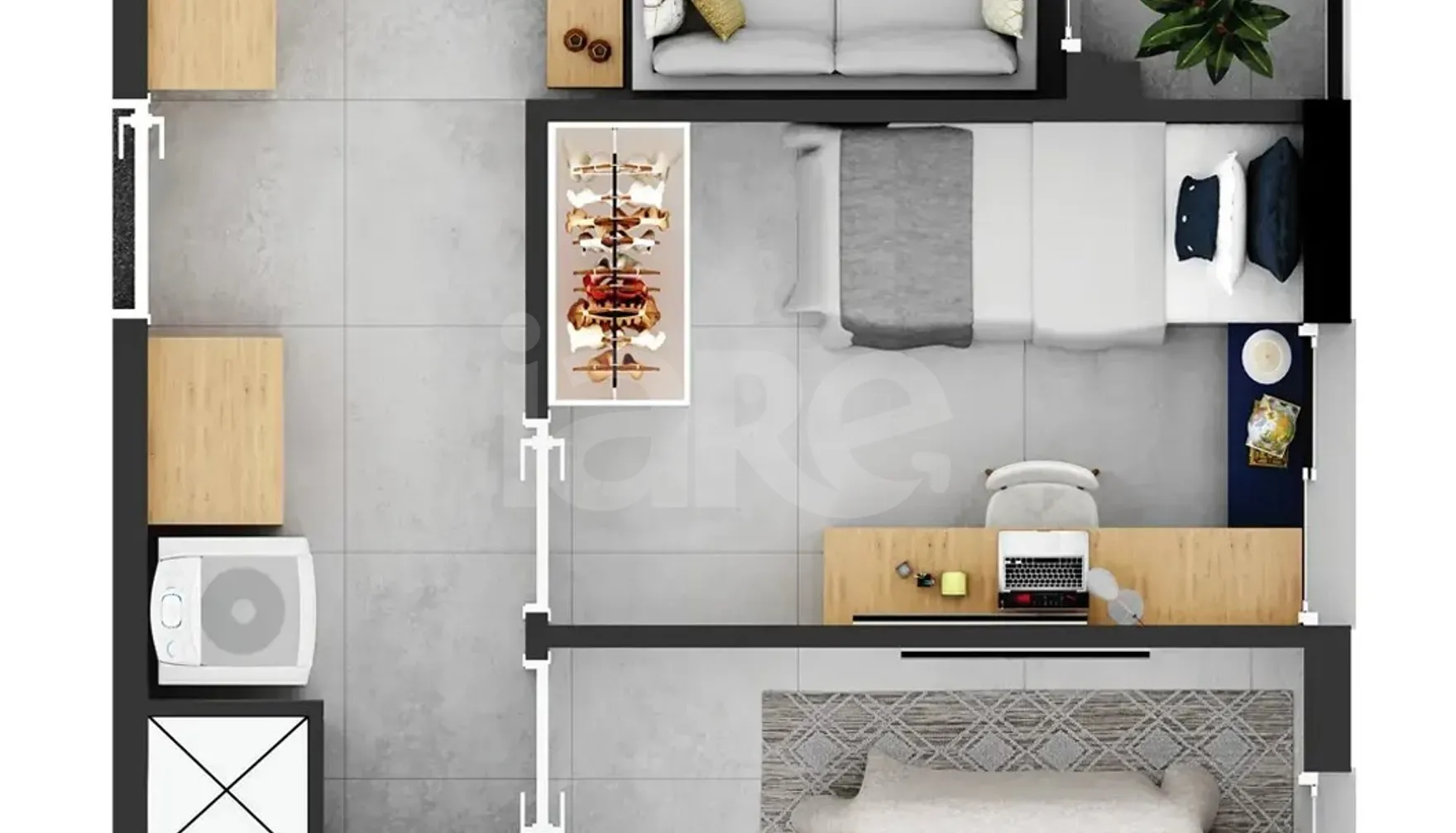 Planta — Apartamento 35,1 m²