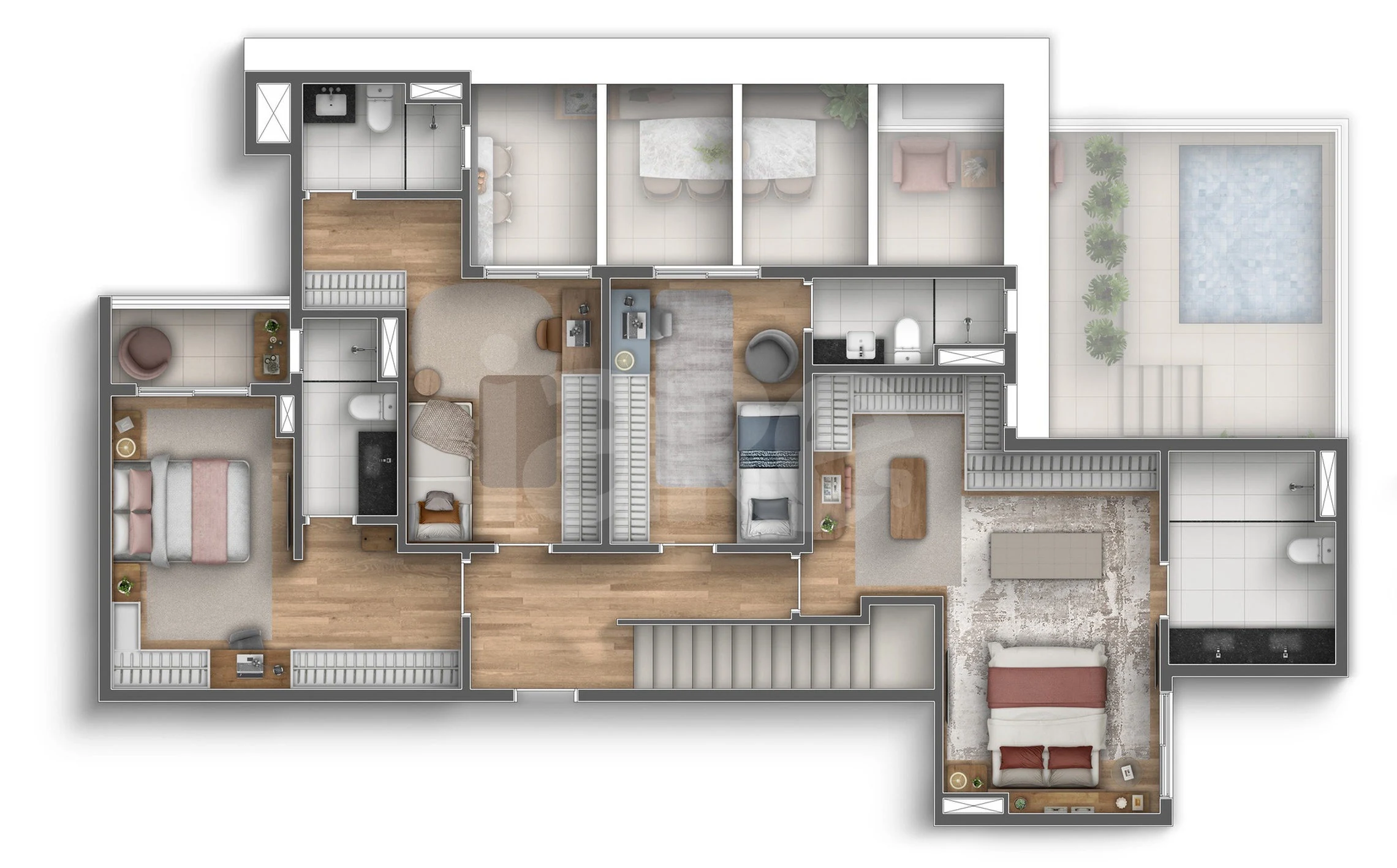 Planta — Apartamento 202 m²