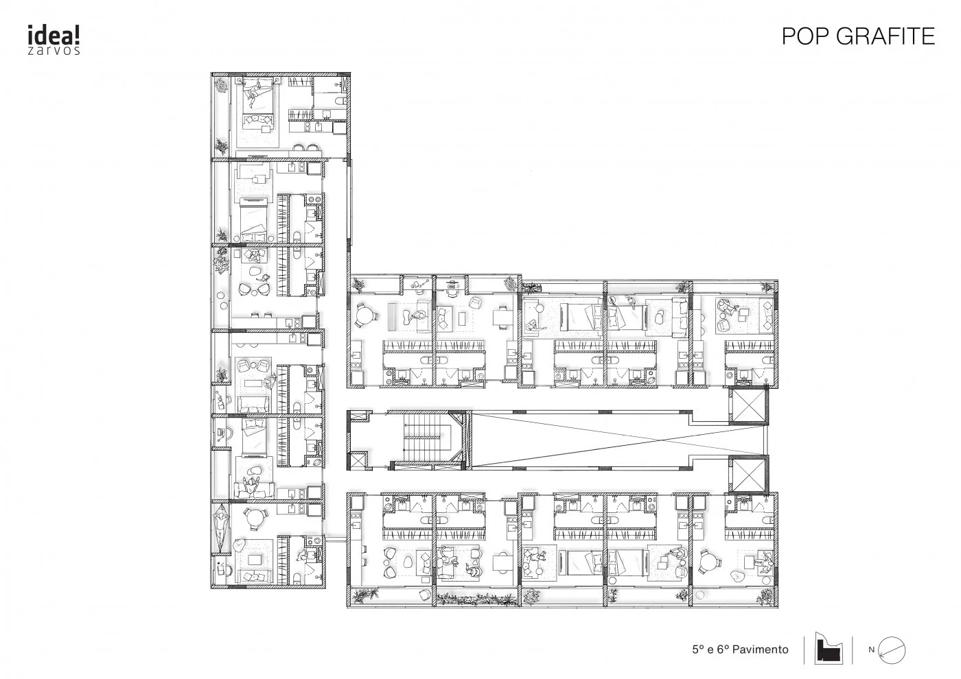Planta — Pavimento 5 e 6