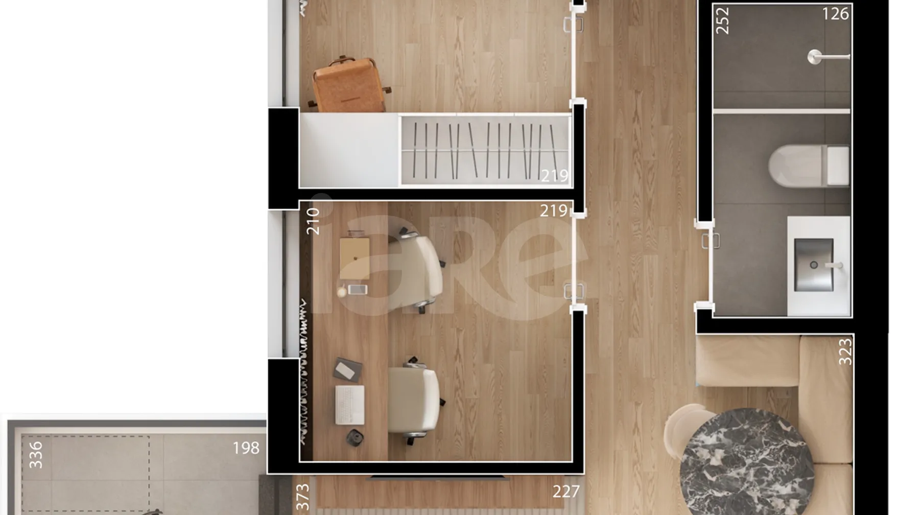 Planta — Apartamento 65,24 m²