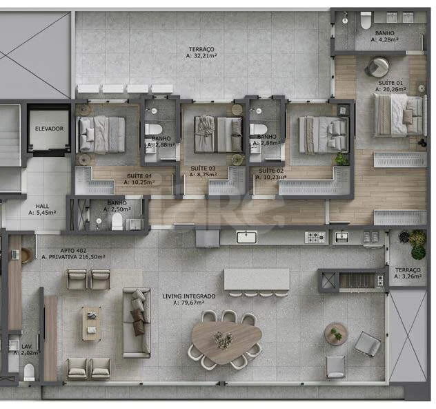 Planta — Garden 203,02 m²