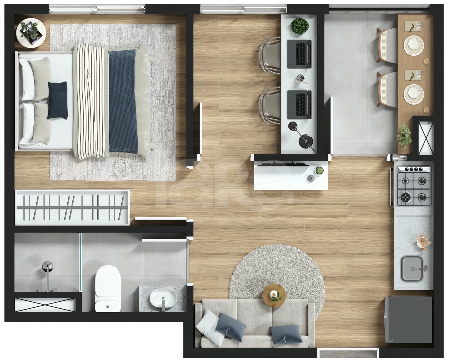 Planta — Apartamento 29,36 m²