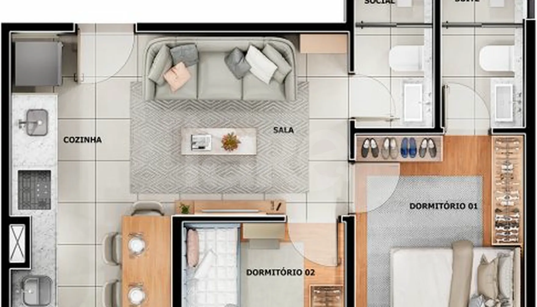 Planta — Garden 60,64 m²