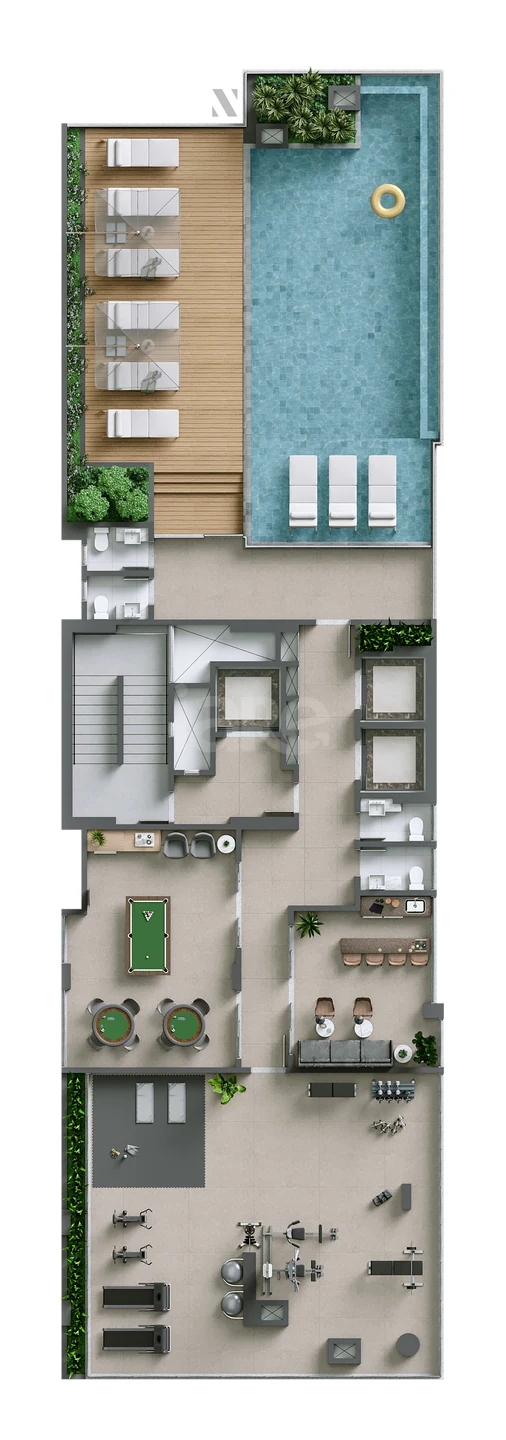 Planta — Pavimento lazer 1
