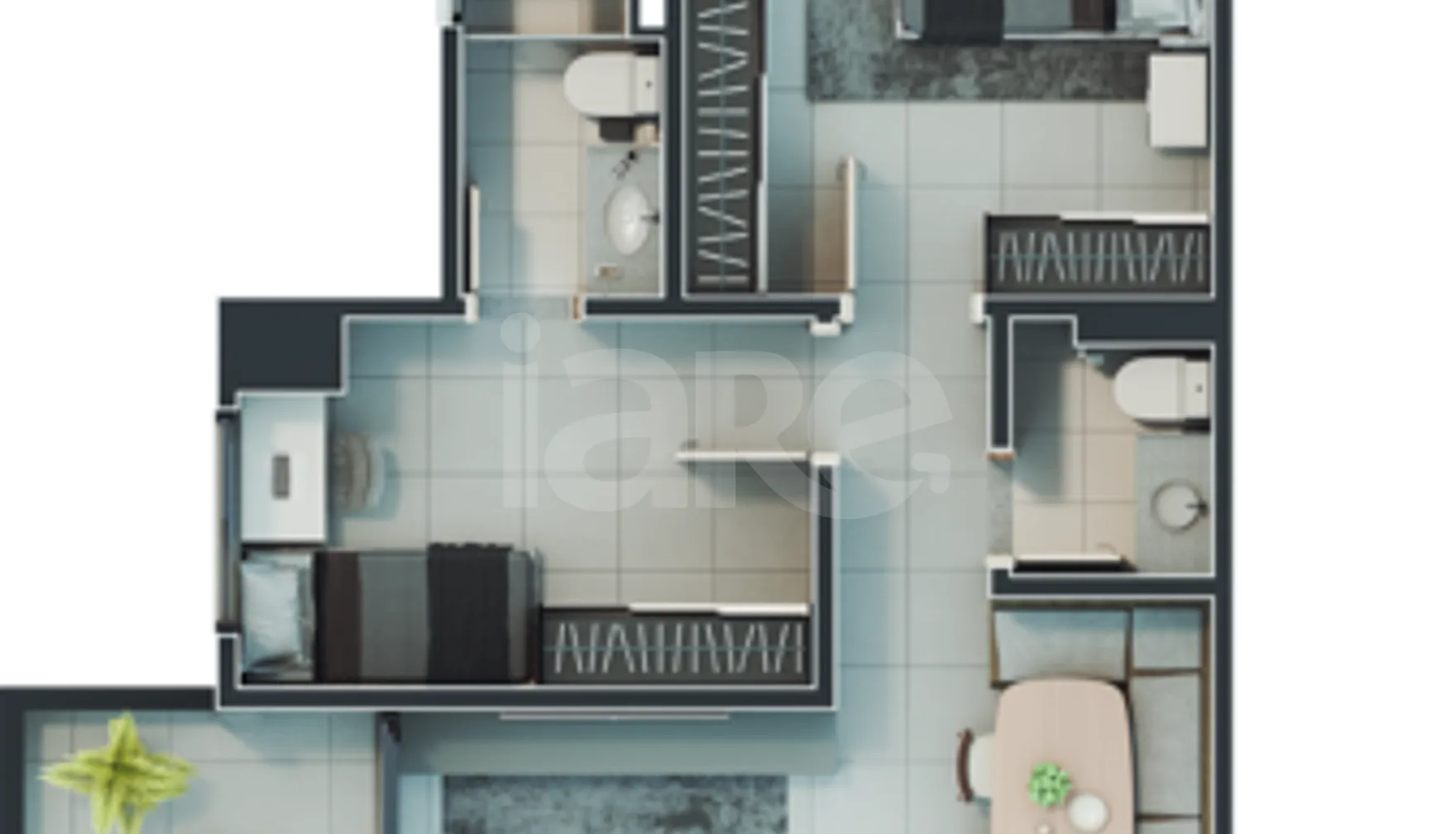 Planta — Apartamento 75,78 m²