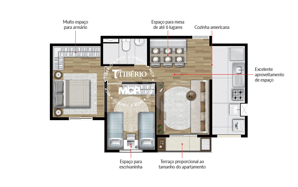 Planta — Apartamento 49,9 m²
