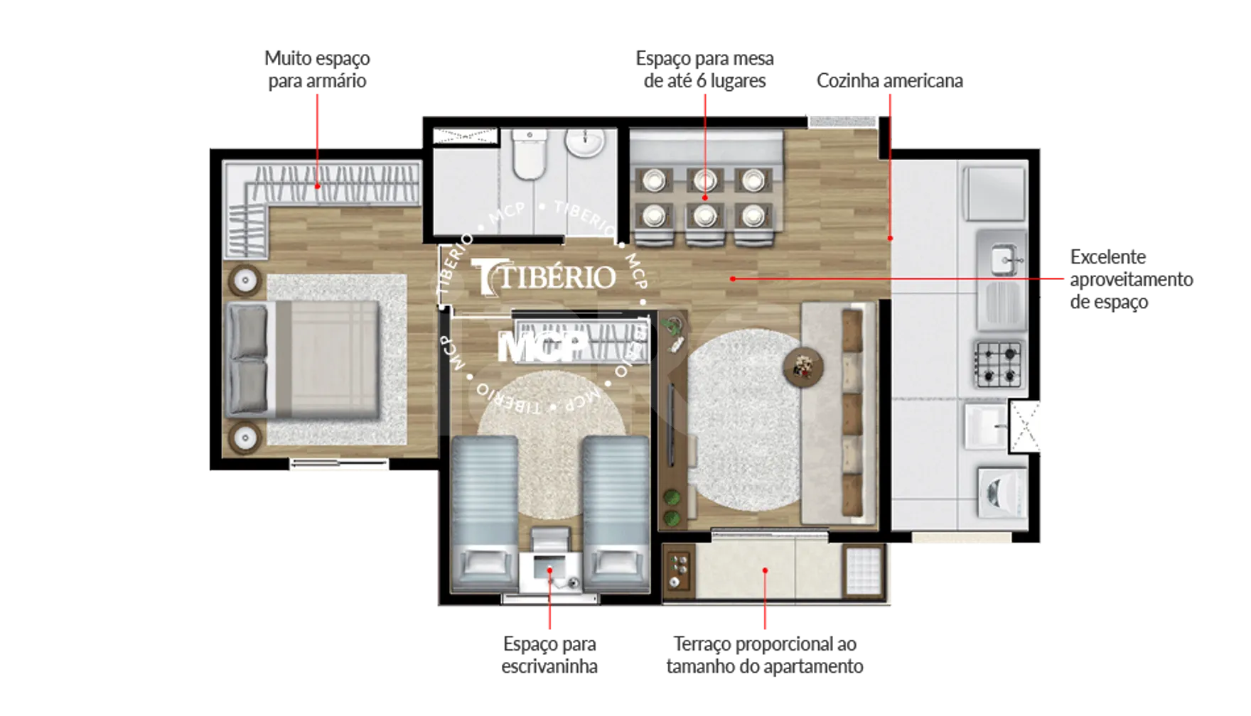 Planta — Apartamento 49,9 m²