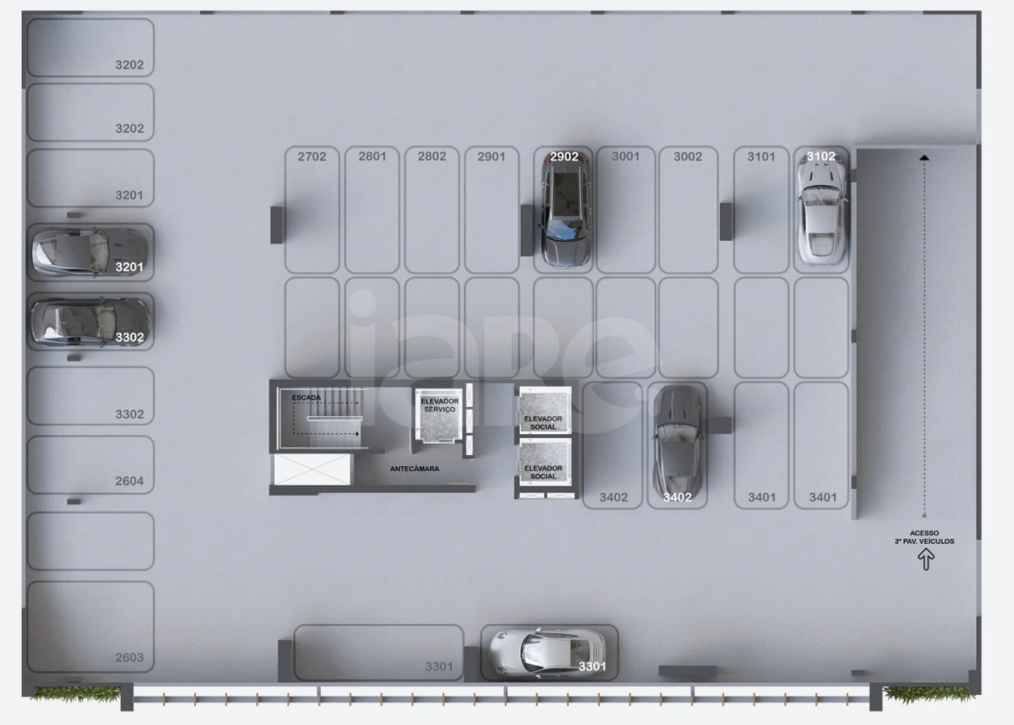 Planta — Pavimento garagem 04
