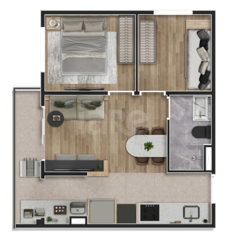 Planta — Apartamento 41 m²