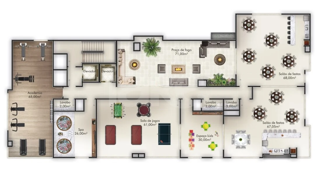 Planta — Pavimento rooftop