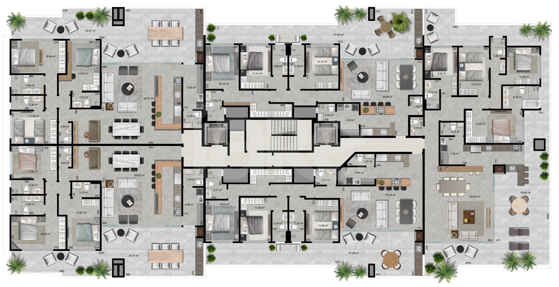 Planta — Pavimento cobertura b