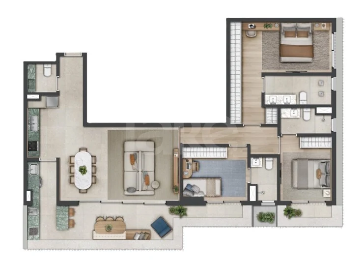 Planta — Apartamento 147,87 m²