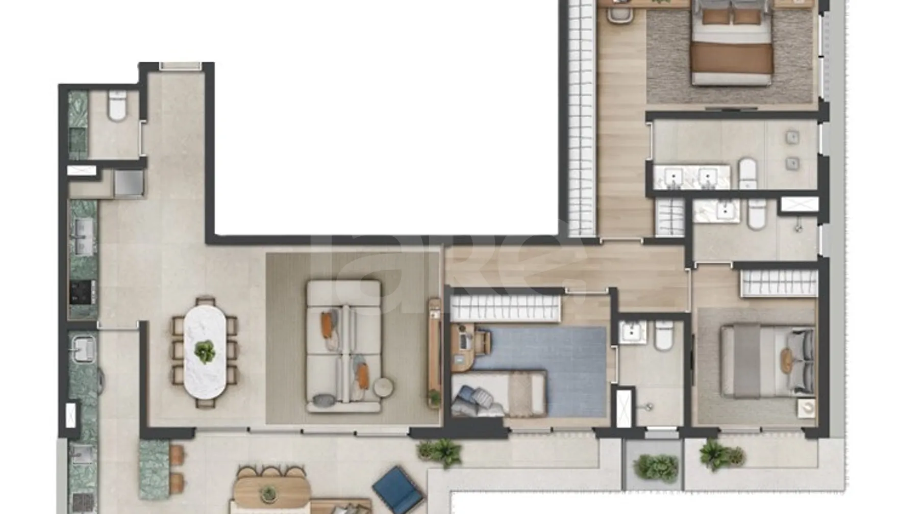 Planta — Apartamento 147,87 m²