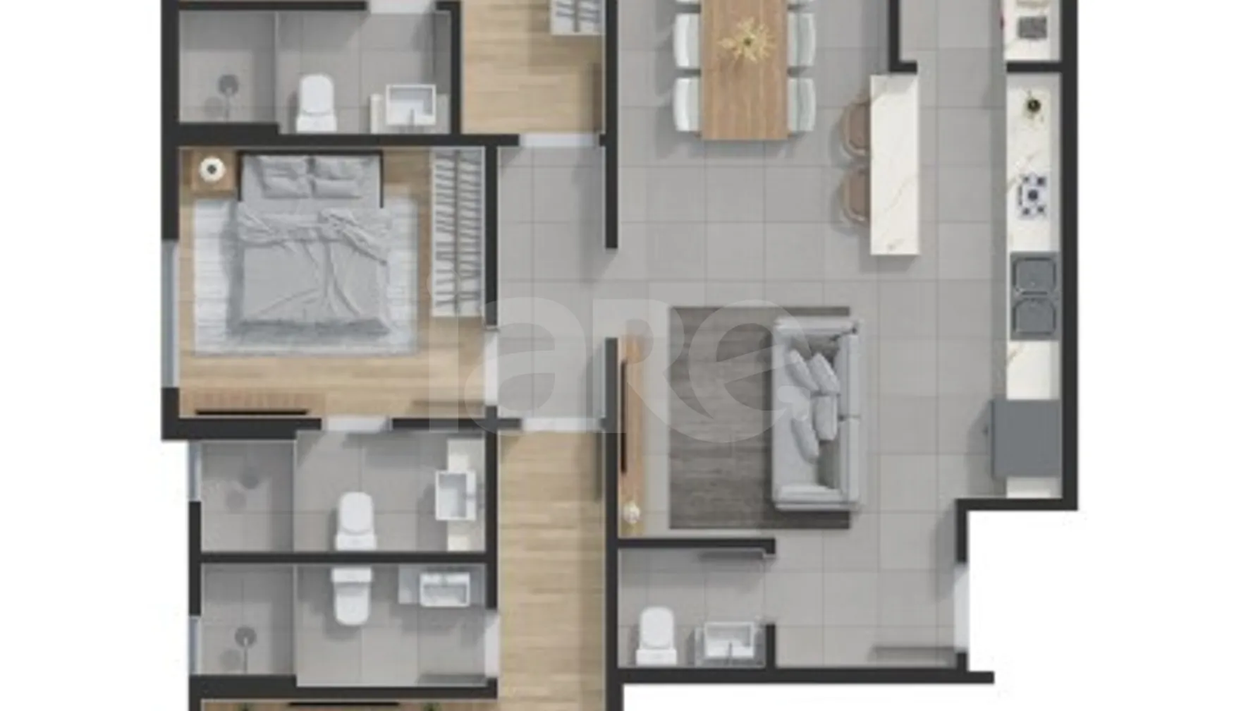 Planta — Apartamento 110,14 m²